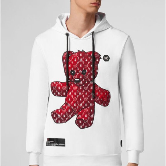 Philipp Plein Unisex Hoodie Teddy bear